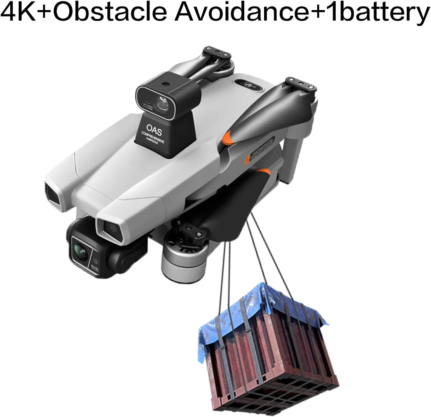 AE86 Pro Max Screen Control Aerial Drone with Obstacle Avoidance, 48-Minute Flight Time, 3-Axis Stabilized Gimbal, Aerial Camera, Black/Grey