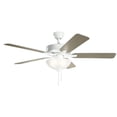 thumbnail image 3 of 330017WH Kichler Lighting Basics Pro Select - Ceiling Fan with Light Kit - with Traditional inspirations - 17.5 inches tall by 52 inches wide-White, 3 of 3