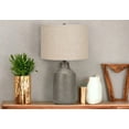 thumbnail image 2 of 24" Gray Concrete Urn Table Lamp With Beige Drum Shade, 2 of 2