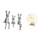 thumbnail image 5 of Escultura de hierro con forma de hoja de conejo, adorno central para estantería, escritorio, armario, oficina, dormitorio, chimenea, decoración, 5 of 8