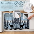 thumbnail image 5 of Farmhouse Deer Cabinet Curtain 35"Wx35"L,Dustproof Under Sink Skirt with Self Adhesive Tape,Vintage Country Forest Mountain Wooden Cabinet Curtain Cover for Kitchen Sink,Bathroom Vanity,Laundry Room, 5 of 9
