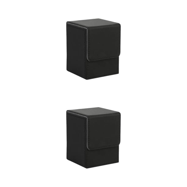 Kenally Estuche de almacenamiento de baraja portátil para protección de cartas coleccionables Premium caja de baraja de cartas coleccionables negro 2Conjunto