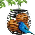thumbnail image 3 of Bird Suet Feeders for Outside - Squirrel Proof Bird Feeder | Metal Large Capacity Wild Bird Outdoor Feeder Suitable for Suet Cake, Ball Mesh Bird Feeder, 3 of 7