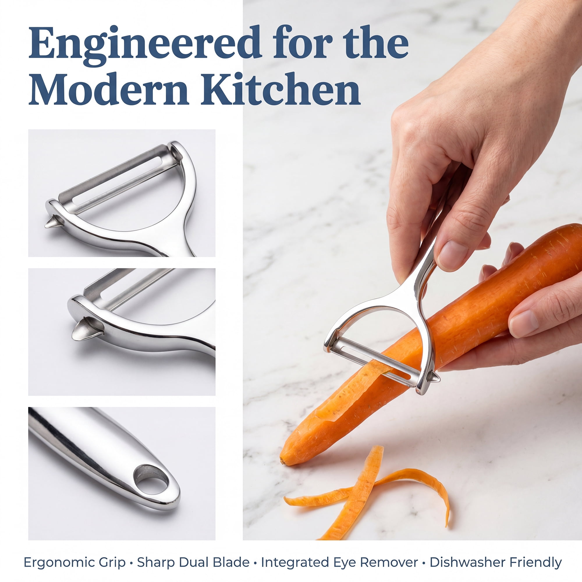 Unique Bargains Stainless Steel Y Vegetable Peeler with Handle Silver 6.1x2.4 inch