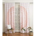 thumbnail image 2 of Pop Popular Handicrafts Mandala Curtains Panels Hippie Bohemian Ombre Sheer Valance Coral Peach, 2 of 7