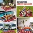 thumbnail image 4 of 4th of July Floral Outdoor Rug for Patio/Deck/Porch, Non-Slip Large Area Rug 4 x 6 Ft, Country Blue Red Poppy American Flag Indoor Outdoor Rugs Washable Area Rugs, Camping Rug Carpet Runner, 4 of 8