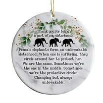 Elephant Friendship Pendant - Elephant Ornament – 2D Acrylic Hanging Decoration Inspirational for Women Sisters & Friends Collectible Elephant Ornament Decoration Keepsake