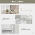 thumbnail image 5 of ARTETHYS Storage Cabinet Tall Narrow Bathroom Organizer Set of 2 with 3-Level Adjustable Shelves Slim Free Standing Space Saver for Living Room Kitchen, Classic White, 5 of 8