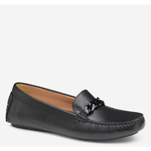 Johnston & Murphy Women's Maggie Chain Moc Black Calfskin - 78-14875