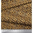 thumbnail image 3 of Soimoi Yellow Poly Georgette Fabric Leopard Animal Skin Print Fabric by the Yard 52 Inch Wide, 3 of 3