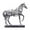 Gray, variant on 11.2 inches Gold Horse Statue Figurines - Resin Fighting Horse Sculpture Home Office Decoration Tabletop Decor Ornaments for Desk Bookshelf (Yellow)