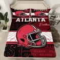 thumbnail image 2 of Erosebridal Football Soccer Sheet Set Twin, Sports Theme Bedding Sets Twin Size , Atlanta, Black Pink, 3pcs (Top Sheet, Fitted Sheet, Pillowcase), 2 of 6