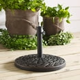 thumbnail image 2 of Walker Edison Lancaster Classic Polyresin Round Umbrella Stand with Metal Cross Weave Design 18 Inch Antique Bronze, 2 of 11