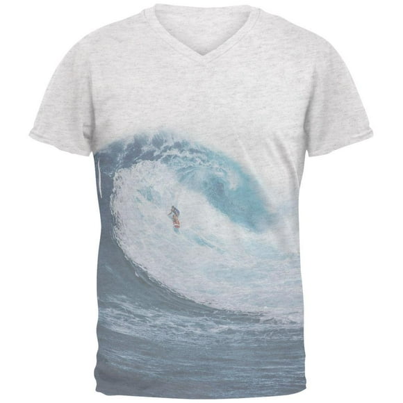 Summer Sun Surfer Pipeline Mens Soft V-Neck T Shirt
