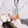 thumbnail image 5 of Iauyy Highly Elastic Women's Trouser Knee High Socks 93% Nylon Breathable and Durable Perfect for Outings, Parties, Home, The Best Gifts for Women Spanish Tiles, 5 of 7