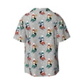 thumbnail image 5 of KLL Skiing penguin Print Men's Shirt Short Sleeve Button Down Summer Cuba Beach Shirts- Medium, 5 of 5
