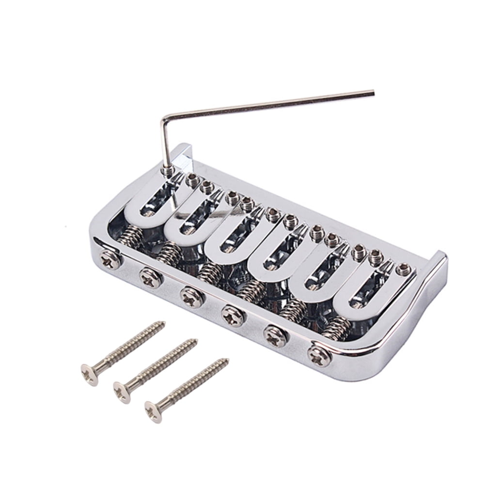 PBPBOX 1 Set Electric Guitar Bridge Accessories Silver Steel Tremolo Bridge Plate for Guitarists