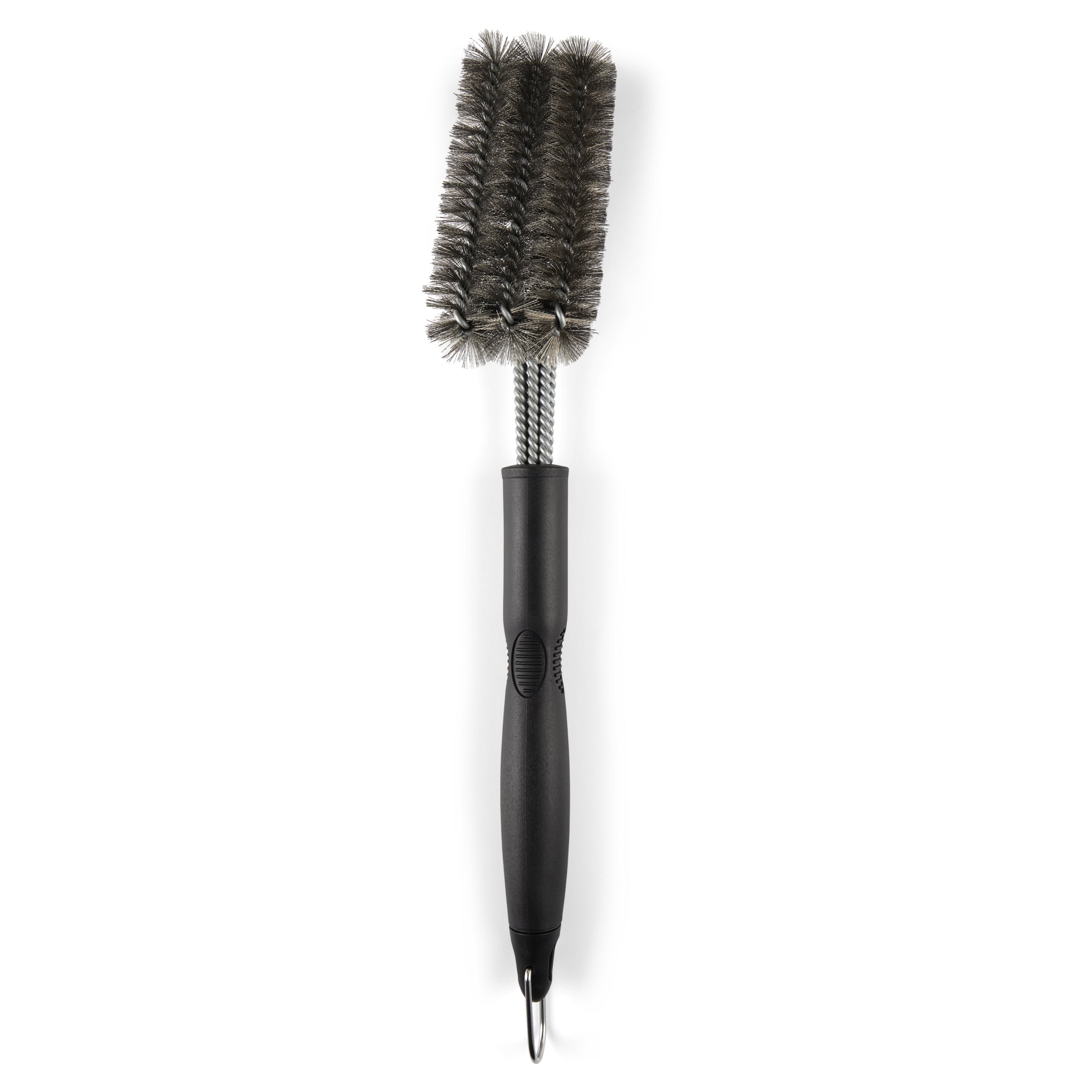Pork Barrel BBQ Heavy Duty Grill Brush for Outdoor Grill - 3-in-1 Stainless Steel Wire Brush, Scraper & Grill Cleaner