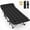 Black Cot Black Pad, variant on PNKKODW 32" XXL Folding Camping Cot for Adults, Max Load 900lbs Portable Sleeping Bed Cot with Mattress & Carry Bag for Outdoor Camping Home Office Nap Travel Guest, Gray Cot Gray Pad