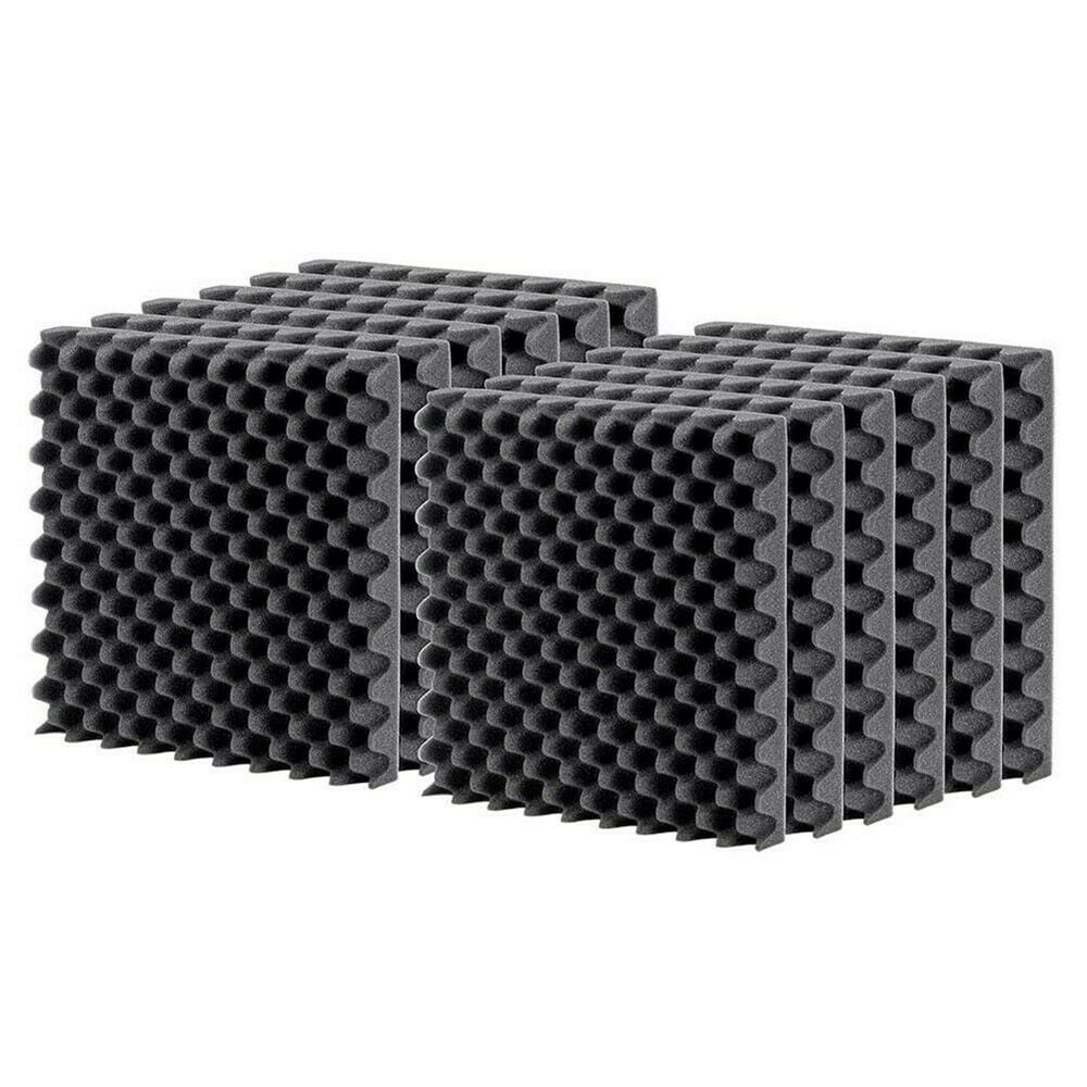 12 Pcs Acoustic Egg Crate Foam Tiles Studio Soundproofing Wall Panel