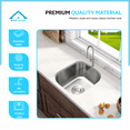 thumbnail image 4 of KBFmore Classic 13 Inch 18 Gauge Undermount Single Bowl Stainless Steel Kitchen Sink with Sink Strainer, 4 of 11