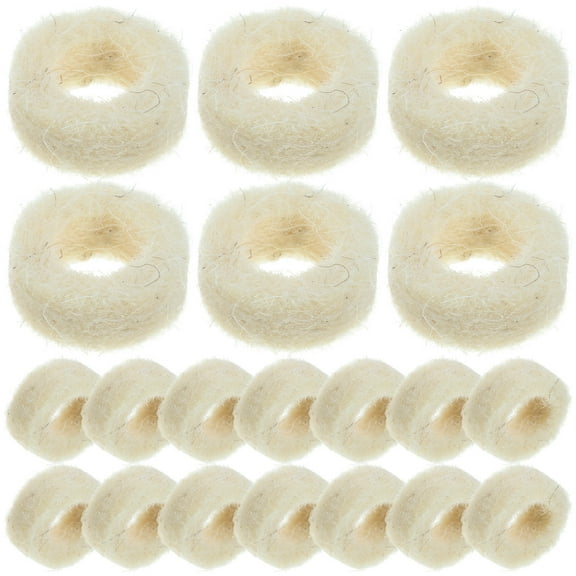 Soimiss 100pcs Industrial High Density Wool Felt Seal Washers Small Replacement Felt Pads for Oil Washers and Drain Plugs