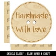 thumbnail image 2 of Handmade with Love Heart Dotted Circle Wood Buttons for Crochet Knitting Sewing DIY Craft - 1.25 Inch Large (5pcs), 2 of 7