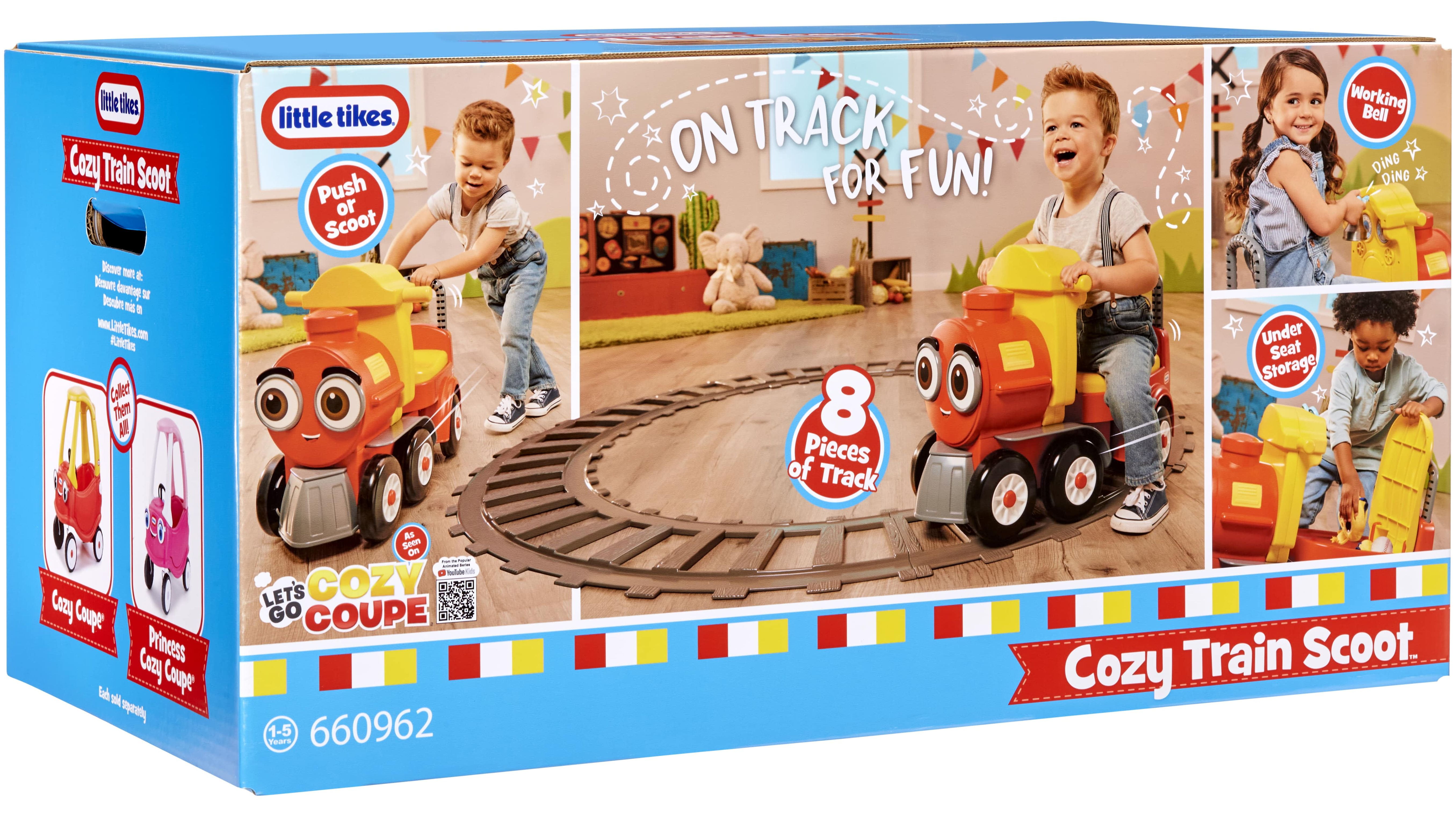 Little Tikes Cozy Train Scoot Ride on with Track Under Seat