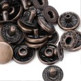 thumbnail image 4 of Lot de 50 boutons pression ronds en laiton pur pour décoration de bagages (bronze 12,5 mm), 4 of 4