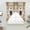 Brown, variant on Vintage Bees Crowns Swag Curtains for Kitchen/Bedroom/Living Room, Rustic Leaves Rings Brown Gradient Scalloped Curtains 63 Inch Long, Window Swag Topper Curtains Valances 2 Panels Set 36"x63"
