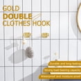 thumbnail image 7 of KOKOSIRI Robe Hooks Bathroom Double Towel Coat Hook for Bath Kitchen Wall Mounted, 2 Pack Brushed Gold Stainless Steel B1015BG-P2, 7 of 7