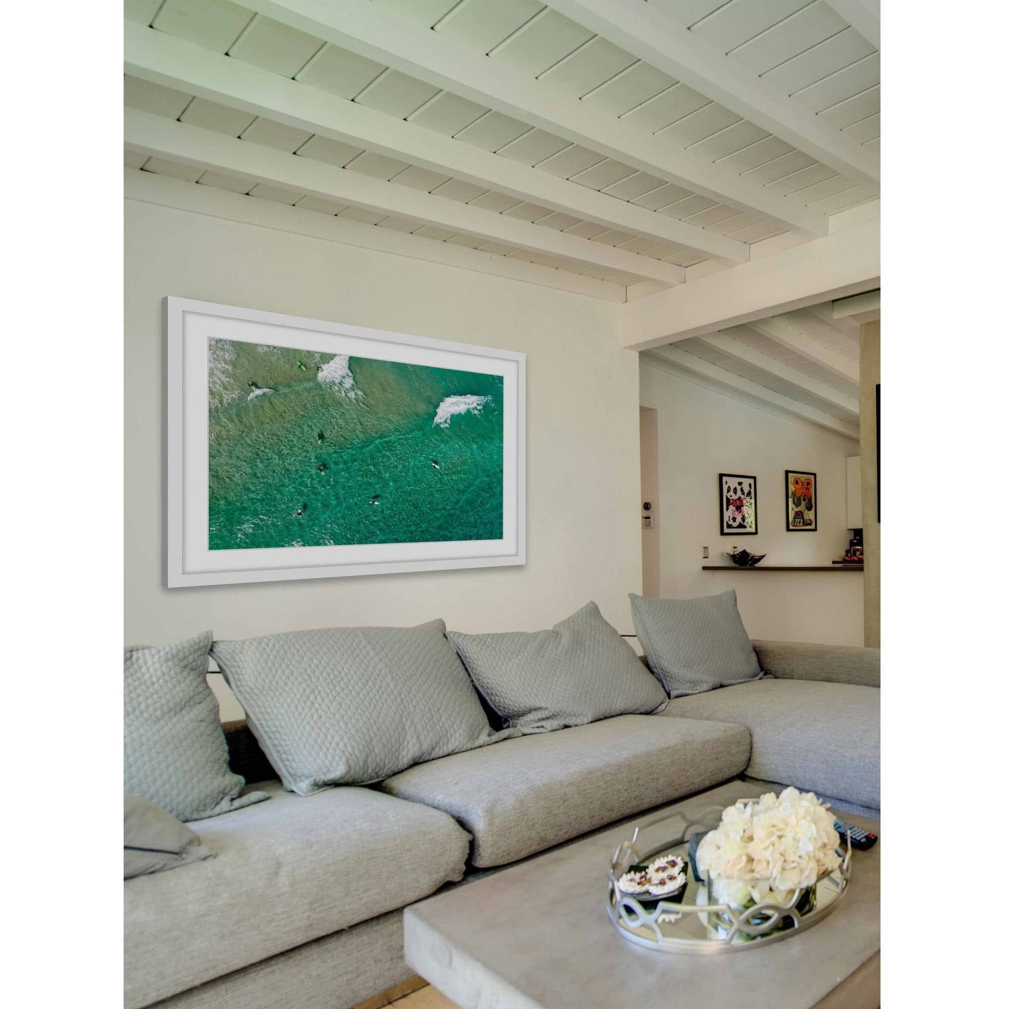 Marmont Hill "Paddling Out" By Karolis Janulis Framed Painting Art Print, 18.0" x 1.5"