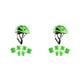 thumbnail image 4 of Casco con ruedas Bearachild para niños Bicicleta ajustable Verde 2piezas, 4 of 6