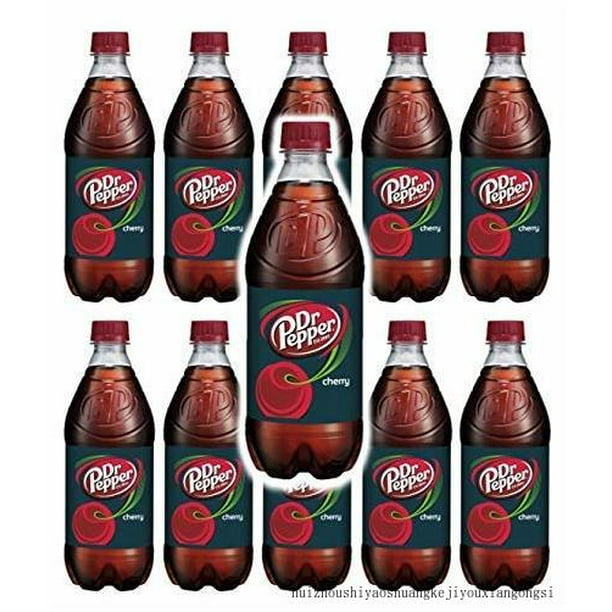 doctor cherry 20oz soda bottles (pack of 12, total of 240 fl oz)