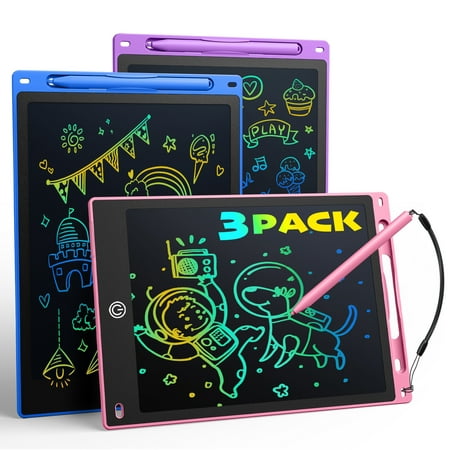3 Pack LCD Writing Tablet for Kids 10 inch Colourful Screen Drawing Tablet Doodle Board