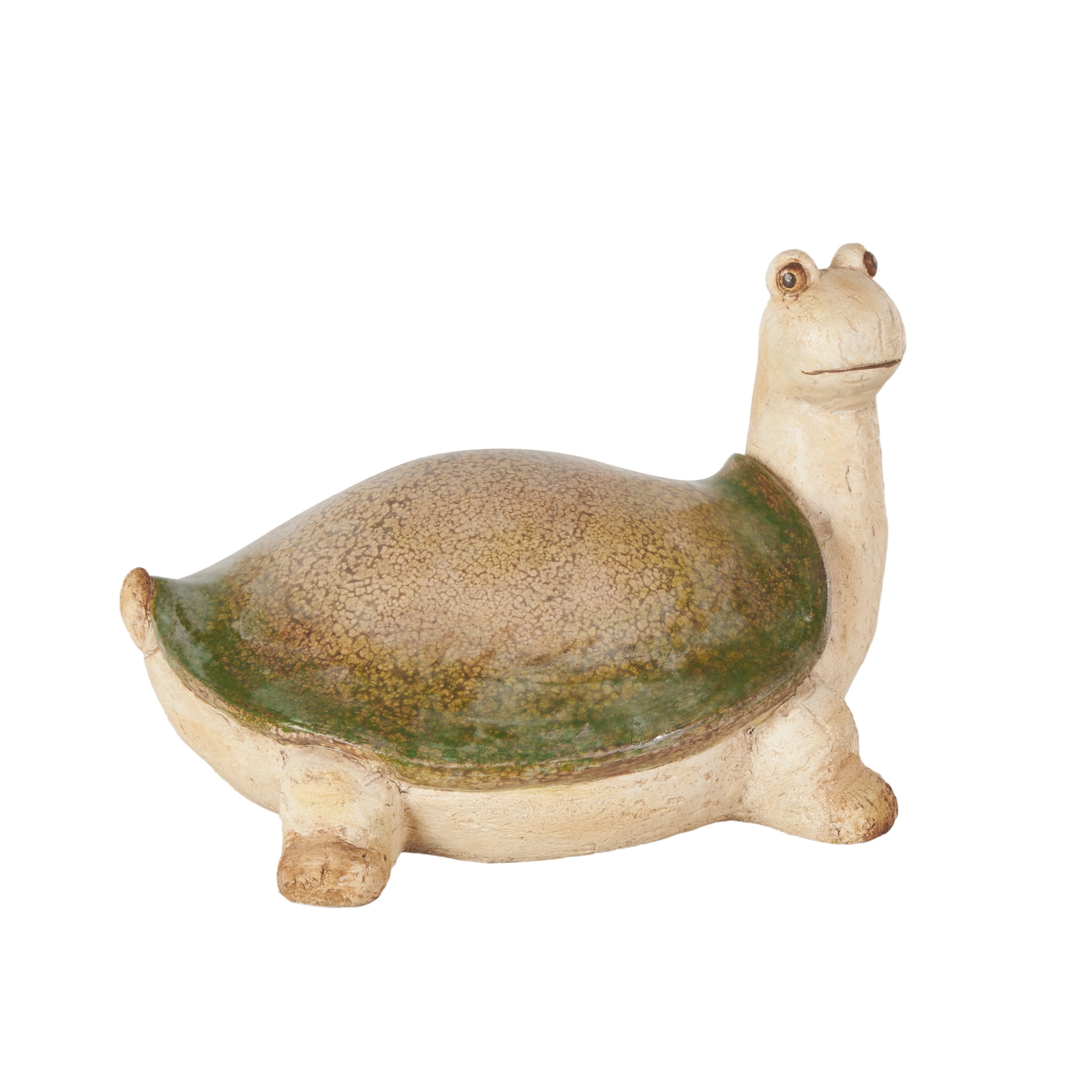 DecMode 8" Turtle Garden Sculpture with Green Shell