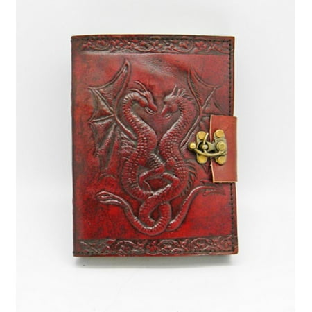 dragon journal double leather embossed diary lock inch metal walmart dialog displays option button additional opens zoom
