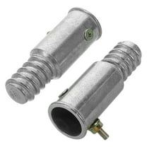 Niceauty 1 Set Threaded Adapter Tips for Repairing Wood and Metal Poles Silver