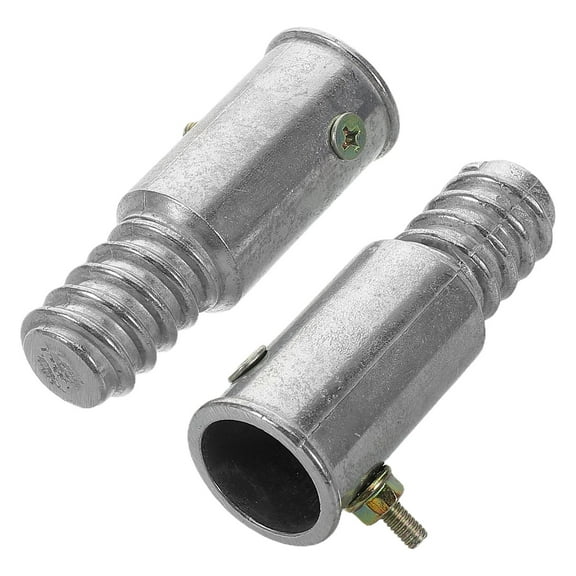 Niceauty 1 Set Threaded Adapter Tips for Repairing Wood and Metal Poles Silver