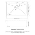 thumbnail image 2 of 33×22 Inches 16-Gauge Brushed Nickel Stainless Steel Drop in Single-Basin Top-Mounted Kitchen Sink Basin, 2 of 8