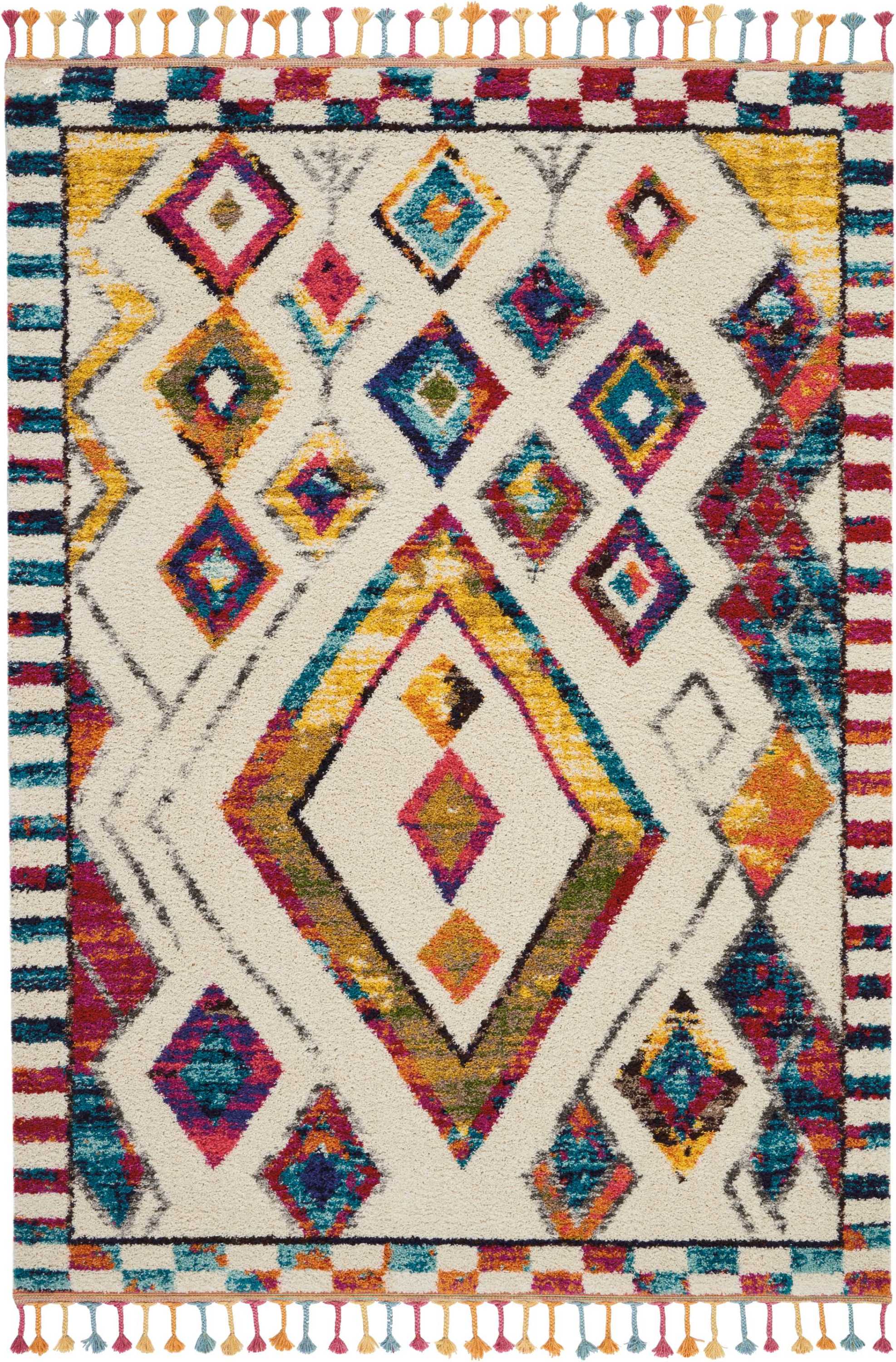 Nourison Moroccan Casbah Tribal Ivory/Multicolor 3'11" x 6' Area Rug, (4x6) - image 2 of 8