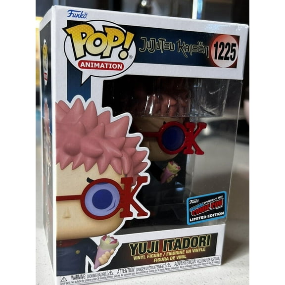 Funko POP! Animation Jujutsu Kaisen Yuji Itadori #1225 Limited Edition 2022 NYCC Exclusive Sticker