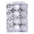 thumbnail image 2 of Set of 24 Mini Shatterproof Christmas Balls Tree Ornaments Party Decoration, 3cm/1.18'', 2 of 6