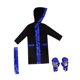 thumbnail image 3 of Disfraz de boxeo infantil de Halloween para niños y niñas, uniforme de entrenamiento ligero. Black Blue S a M, 3 of 9