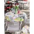 thumbnail image 4 of Outdoor Tablecloth with Umbrella Hole and Zipper, Grey Easter Bunny Round Table Cloth 60 Inch Waterproof Tablecloth, Spring Colorful Egg Flower Wood Grain Picnic Table Cover for Patio Camping, 4 of 7