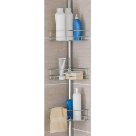 Mainstays Tension Pole Shower Caddy, Chrome