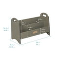 thumbnail image 2 of ECR4Kids 2-Shelf Tabletop Book Display with Handles, 24in, Beginner Bookshelf, Grey Wash, 2 of 9