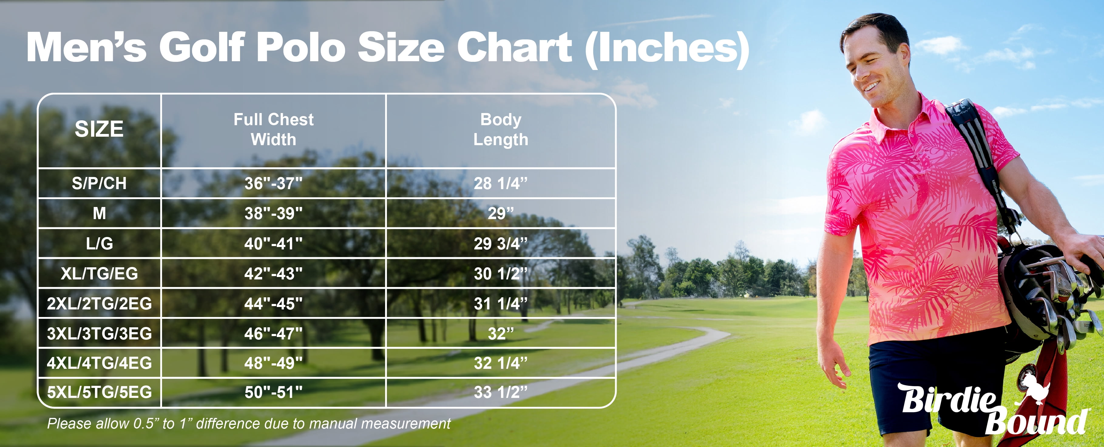 Birdie Bound Men's & Big Men's Novelty Print Golf Polo, Sizes S-5XL