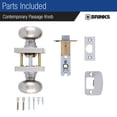 thumbnail image 2 of Brinks E2426 Mendocino Passage Door Knob Set - Nickel, 2 of 7