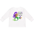 thumbnail image 3 of Inktastic Mardi Gras Mermaid with Harp and Beads Boys or Girls Long Sleeve Toddler T-Shirt, 3 of 5